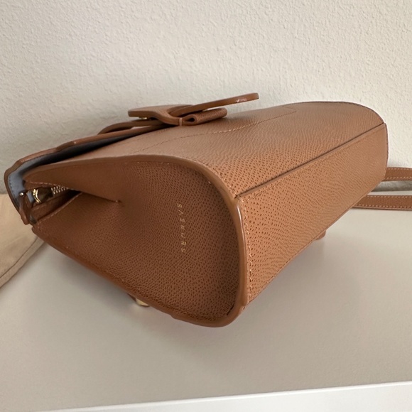 SOLD Senreve Alunna Bag + Statement Strap | Chestnut Pebbled leather - Picture 4 of 9